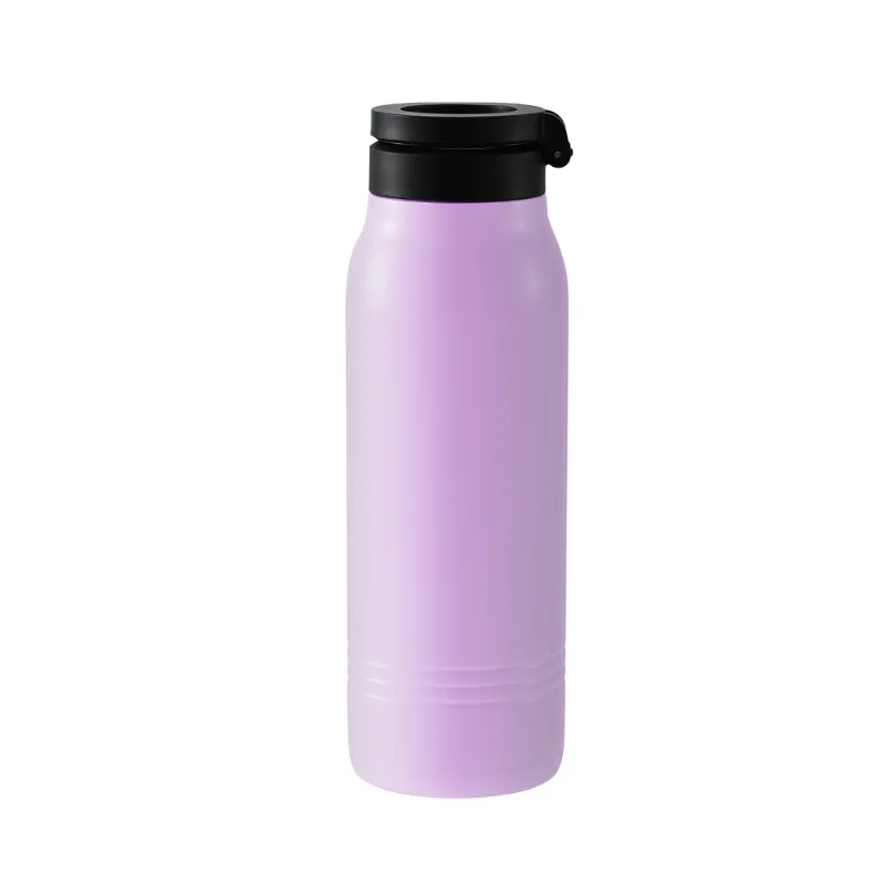 Lavender Magnetic Lid Stainless Steel Water Bottle